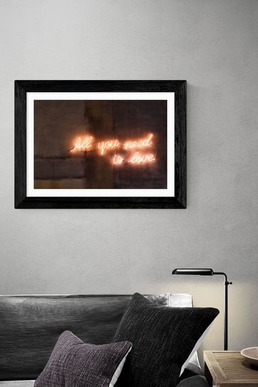 East End Prints Black All You Need Is Love Neon Wall Art by Honeymoon Hotel