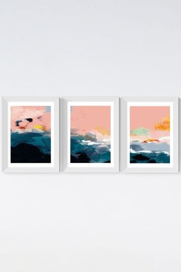 East End Prints White Abstract Landscape Set of 3 by Ana Rut Bre