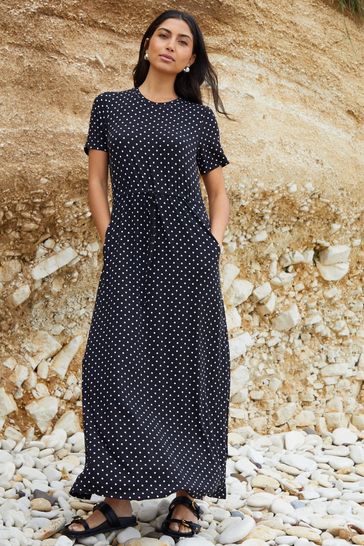 Maxi dress with ruched waist top