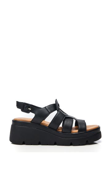 Buy Moda in Pelle SH Strake T Strap Fisherman Sandals on Medium Wedges from Next Bahrain