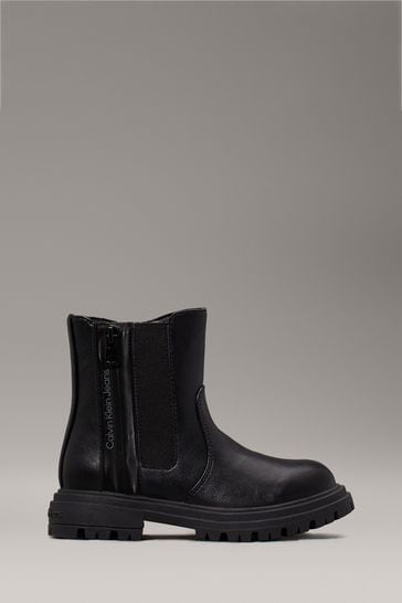 Calvin klein black chelsea boots shop