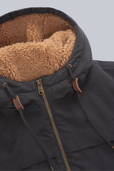 Borg lined parka mens clearance