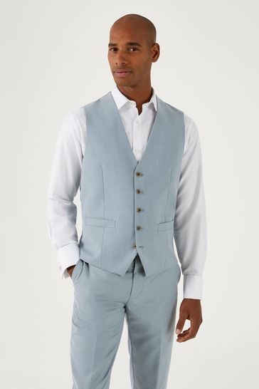 Buy Skopes Blue Sultano Single Breasted Tailored Fit Suit Waistcoat from Next Bahrain