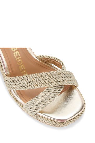 Kurt geiger gold wedge sandals shop