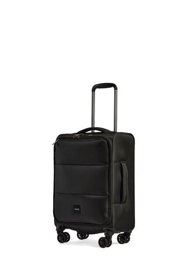 Antler Soft Stripe Black Suitcase