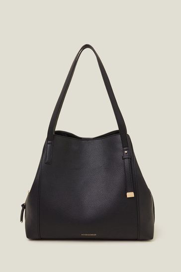 Black bucket shoulder bag hot sale
