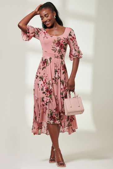 Pink mesh dress hot sale