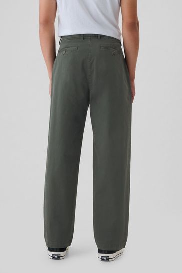 Buy Gap Green Grey Baggy Fit Stretch Modern Chinos from Next Croatia