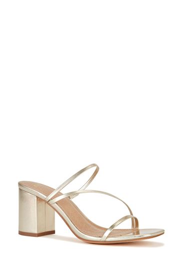 Strappy block heel mules 2025