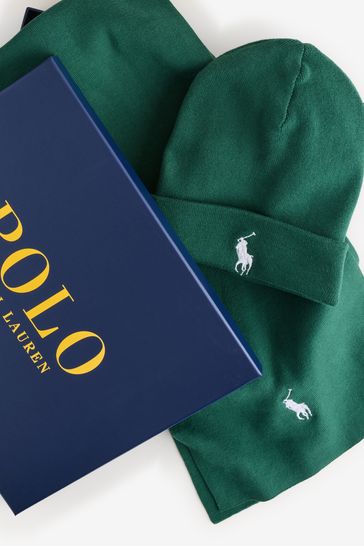 Polo ralph lauren hat and scarf set outlet
