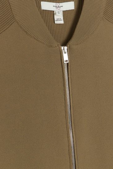 Knitted sleeve bomber jacket 2025