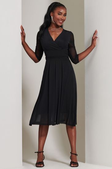 Jolie moi wrap dress clearance