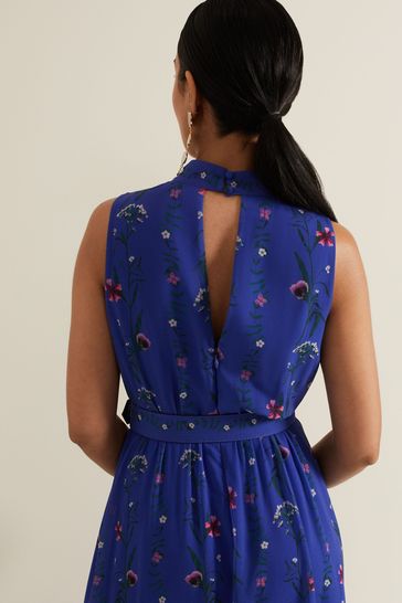 Buy Phase Eight Blue Petite Sofia Print Maxi Blue Dress from Next Bahrain