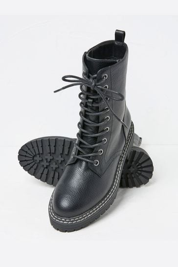 Buy FatFace Violet Black Chunky PU Boots from Next Netherlands