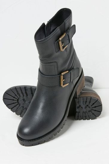Buy FatFace Liberty Black Biker Boots from Next Bahrain