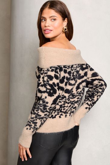 Lipsy leopard print jumper clearance