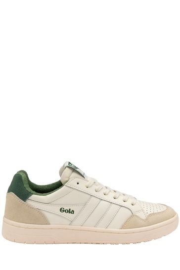 Gola White Ladies Eagle Leather Lace Up Trainers 5 Womens