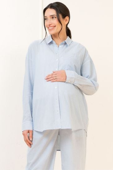 Buy Seraphine Fine Stripe Full Length 100 Cotton Pyjama Set from Next Kuwait