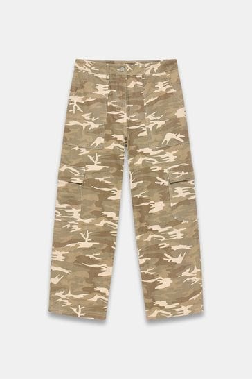 Buy Mint Velvet Green 100 Cotton Camouflage Print Straight Jeans from Next Bahrain