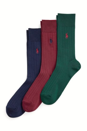 Buy Polo Ralph Lauren Blue Egyptian Cotton Socks 3 Pack from Next Turkey