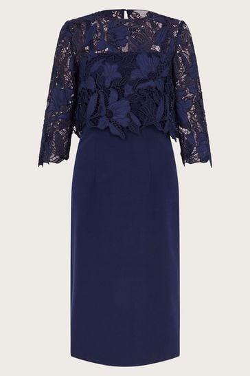 Buy Monsoon Blue Maya Lace Dress from Next Bahrain