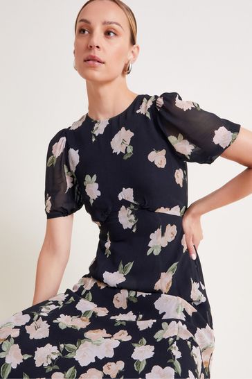 Monsoon black maxi dress deals