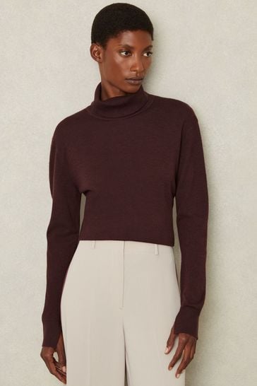 Burgundy roll neck online