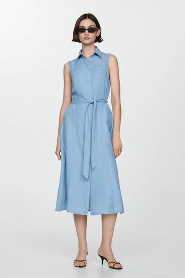 Bow shirt dress mango 2025