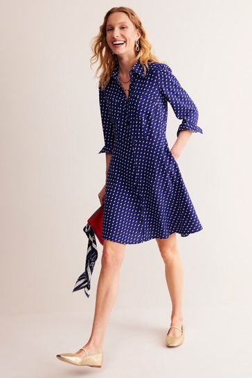 Buy Boden Blue Pocket Detail Shirt Dress from Next Netherlands