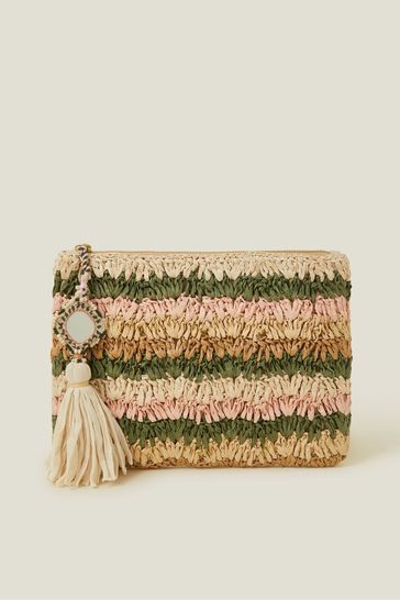 Straw clutch bag accessorize hot sale