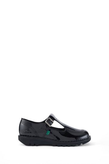 Buy Kickers Black T Bar Patent Shoes from Next Bahrain