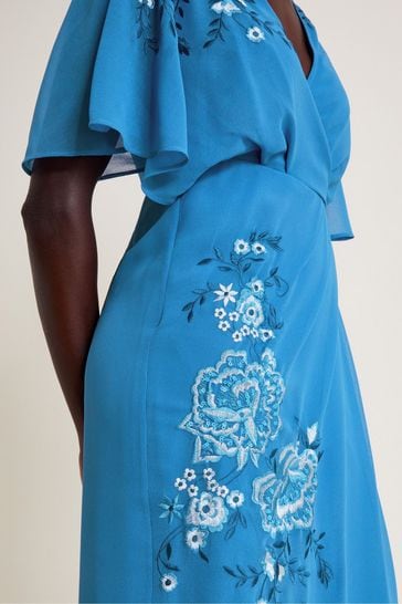 Floral embellished midi dress outlet