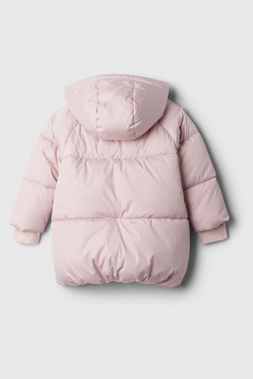 Gap pink puffer jacket discount