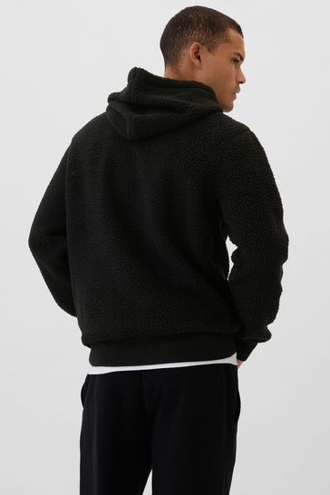 Buy Gap Black Logo Sherpa Hoodie from Next Netherlands