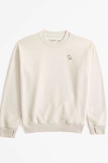 Abercrombie white sweatshirt outlet
