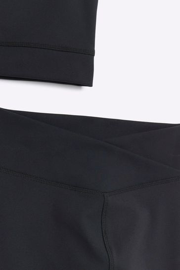 River Island Girls Active Crop Top and Leggings Set