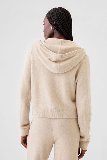 Buy Gap Beige CashSoft Zip Through Knitted Hoodie from Next Sweden