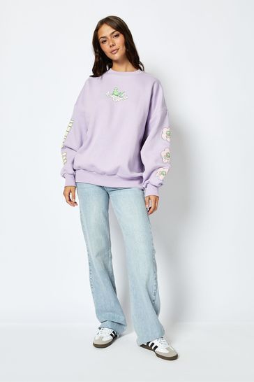 Disney Kermit The Frog Sweatshirt in Lilac