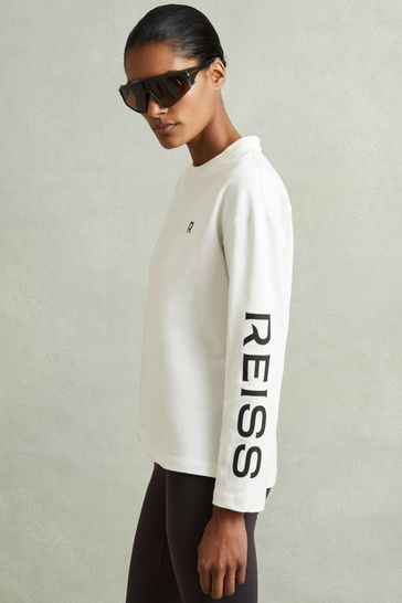 Buy White Reiss May Cotton Blend Logo Top from Next Bahrain