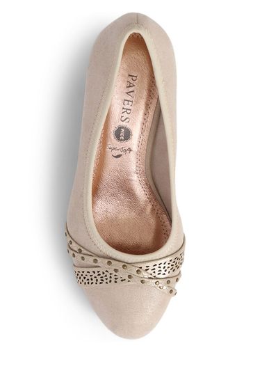 Buy Pavers Nude Wide Fit Block Heeled Court Shoes from Next Saudi Arabia