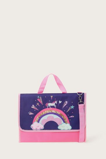 Buy Monsoon Pink Rainbow Print Book Bag from Next Cyprus