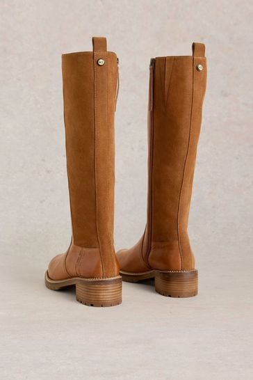 Knee high suede boots uk top
