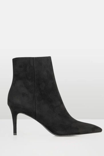 Buy Novo Black Regular Fit Felicia Point Mid Heel Ankle Boots from Next Bahrain