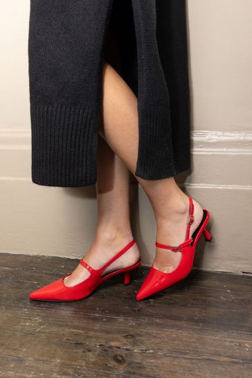 Mary jane court shoes low heel top
