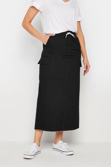 Long Tall Sally Black Denim Maxi Skirt