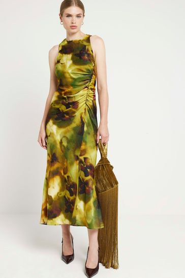 River island ruched dress on sale