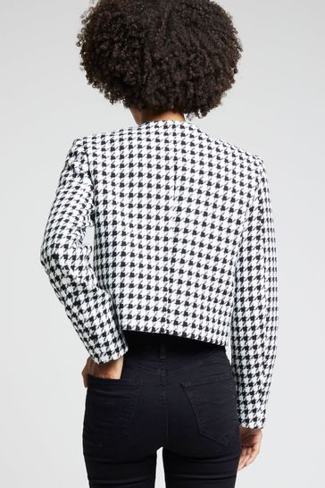 Buy River Island Cropped Boucle Trophy Jacket from the Laura Ashley online shop