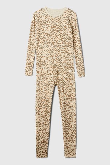 Buy Gap Brown Leopard Print Cotton Long Sleeve Pyjama Set 4 13yrs from Next Denmark