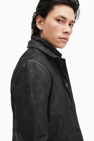 Allsaints survey leather blazer deals