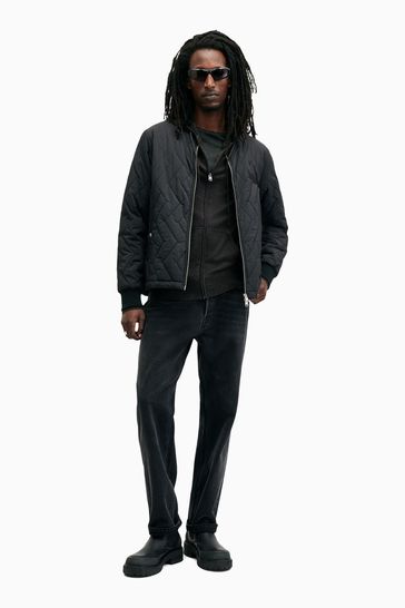 Buy AllSaints Black Mode Merino Zip Hoodie from Next Denmark